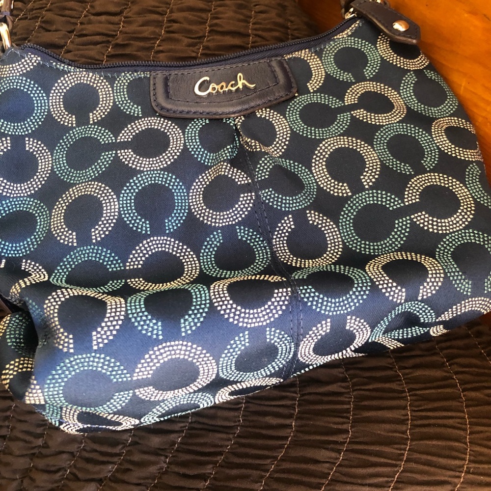 Adorable blue women’s small coach bag